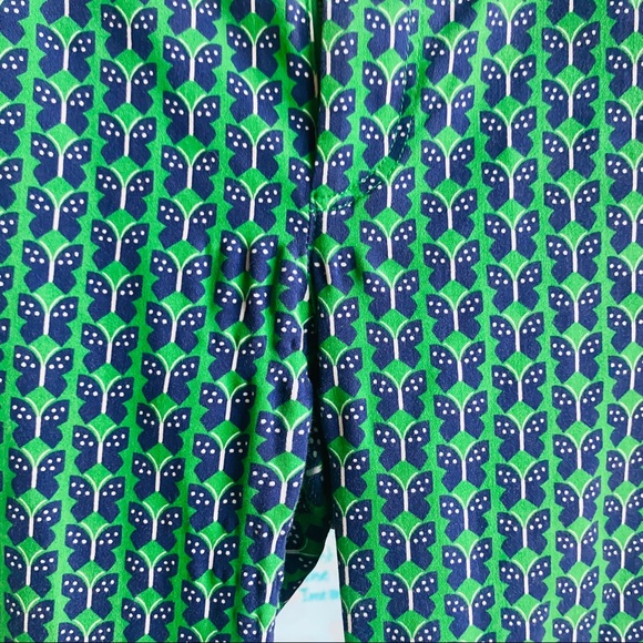 Anthropologie Green Blue Butterfly Print Trousers - Picture 6 of 9